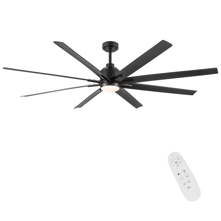 8 - Blade LED Windmill Ceiling Fan with Remote Control and Light Kit I